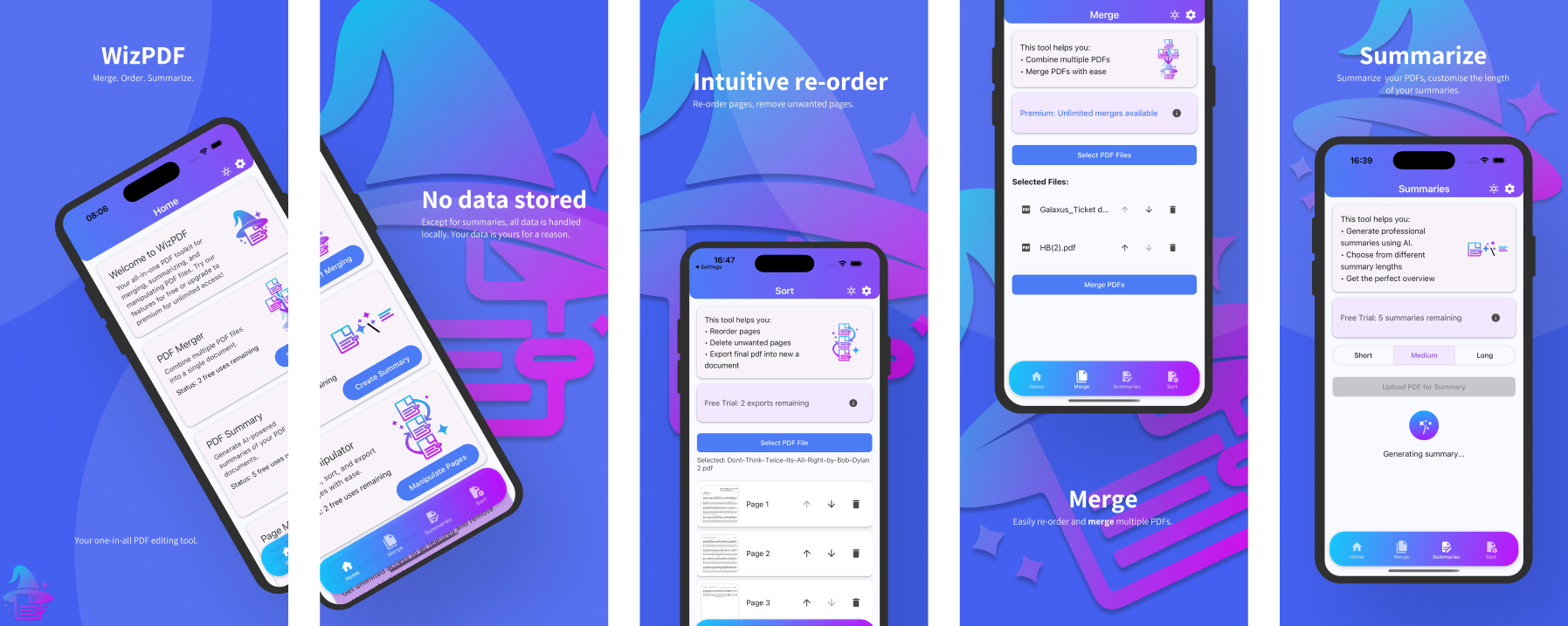 WizPDF Home Screen