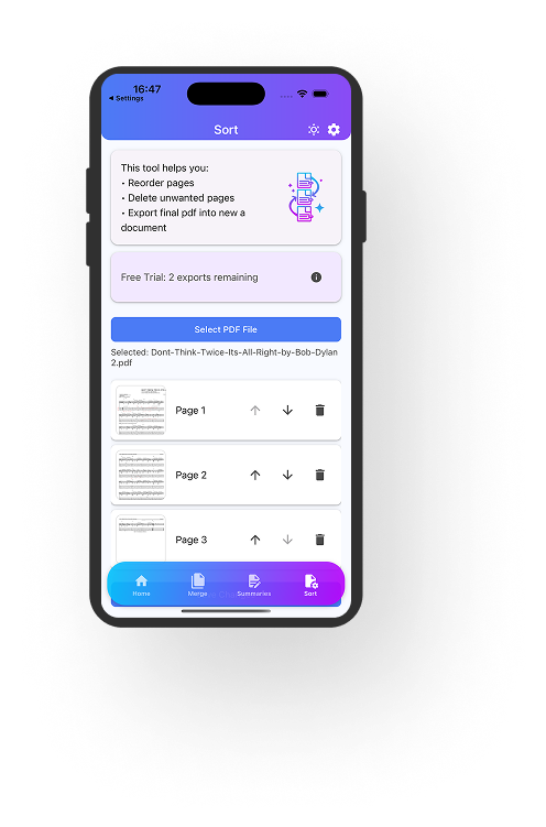 Page Manipulator Interface